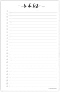 321Done To Do List Notepad for Planner Refill Pages – Made in USA - 50 Sheets (5.5x8.5) To-Do's Tear Off, Planning Memo Pad, Checklist Notes Left Hole Punch Margins - Simple Script College-Ruled