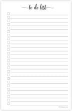 321Done To Do List Notepad for Planner Refill Pages – Made in USA - 50 Sheets (5.5x8.5) To-Do's Tear Off, Planning Memo Pad, Checklist Notes Left Hole Punch Margins - Simple Script College-Ruled