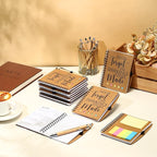 Moinchore 20 Sets Employee Appreciation Gift Inspirational Spiral Notebook with Bamboo Pen Sticky Note Thank You Valentines Day Gift for Coworker Office Staff Team Nurse Teacher (Never Forget)