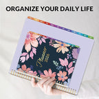 GNL 2026 Planner, Weekly and Monthly Planner January - December 2026, 6.4" x 8.3" Monthly Planner with Waterproof Flexible Cover, Spiral Binding Notebook with Colorful Tab, Pockets, Bookmark, Floral
