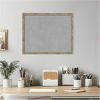 Amanti Art Silver Framed Magnetic Board 18x22 Small Vision Board for use with Magnets, 100% Metal Sheet to Display Items as Office Decor or for Home Organization in mudroom, Kitchen or Kids Room