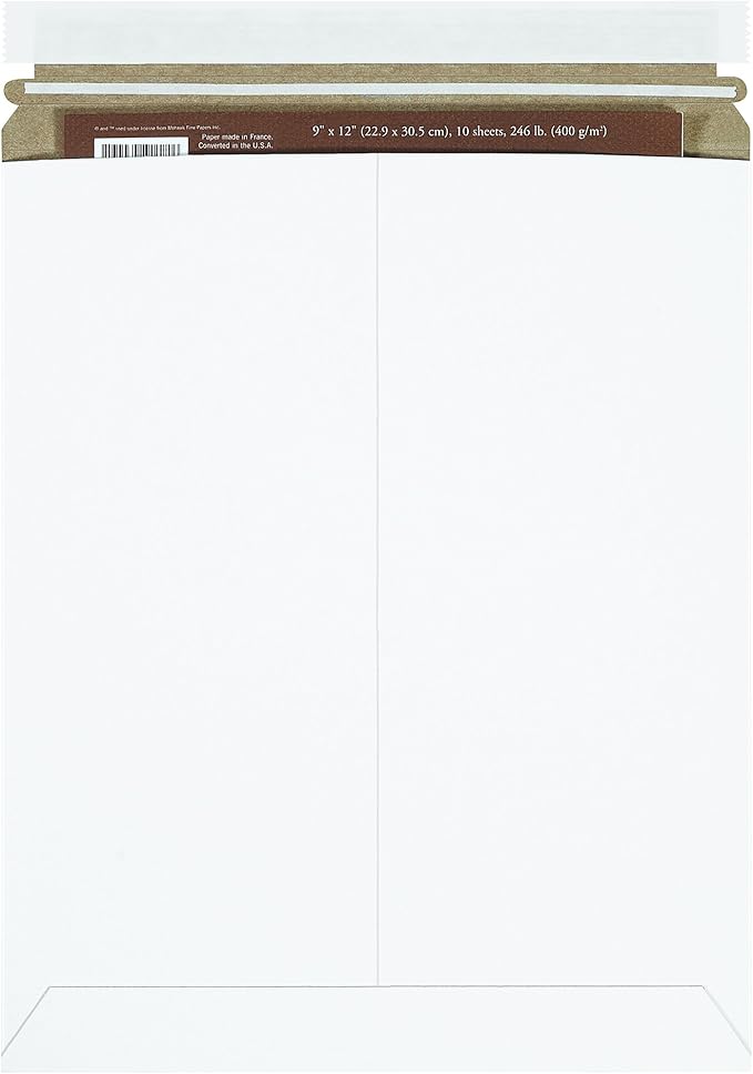 BOX USA StayFlat Envelope 11"L x 13.5"W 100-Pack for Keeping Photos, Documents & Artwork Protected During Mailing and Shipping