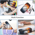 HKHEHOP Baseball Ball Pencil Case Big Capacity Storage Pencil Pouch Stationery Bags With Zipper Portable Pen Holder Box Organizer For Boys Girls Teens Student College School Office Supplies