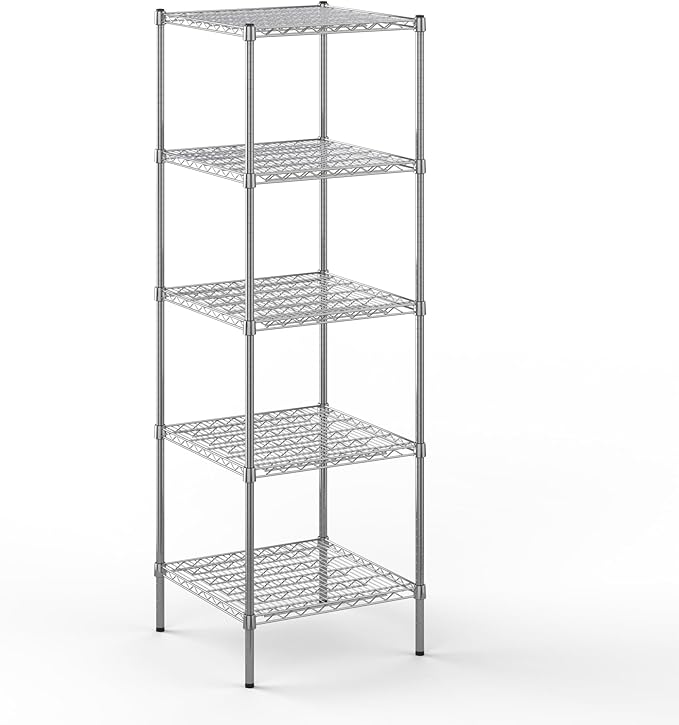Regal Altair 24" Deep x 24" Wide x 74" Height Wire Shelving Kit | 5-Tier | NSF Commercial Storage Rack Unit