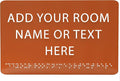 ADA CENTRAL SIGNS - 9" X6" Personalized Custom Sign - ADA Compliant Tactile Graphics Grade 2 Braille Text Acrylic Wall Signs - Add Your Room Name Text Sign for Home School Office Business Workplace