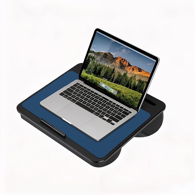 Jotsome Leather Desk Pad Mat, Non-Slip Desk Blotter Pad - Desk Protector for Office, Home, Lap Desk, Laptop, and Desktop, Gift for The Holidays (Midnight Blue, 17" x 12")