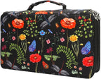 Vomgomfom Colored Pencil Case - 300 Slot Pencil Holder with Zipper Closure, Twill Fabric Large Capacity Pencil Case for Watercolor Pens or Markers, Artist Organizer (Black)