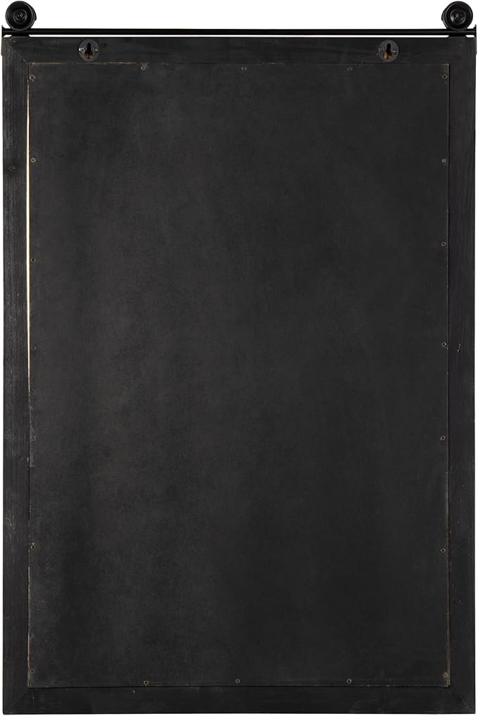 Kate and Laurel Cates Modern Farmhouse Barn Door Wood Framed Galvanized Metal Magnetic Memo Board, Rustic Brown