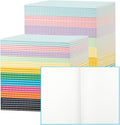 ALKALO 120 Pack Colorful Blank Notebooks for writing, Journals Bulk, A5 Composition Books, 8.3x5.5 Inch, 60 Pages, 30 Sheets Sketchbooks for Office School Travel Supplies (Blank-120 pack, 12 Colors)