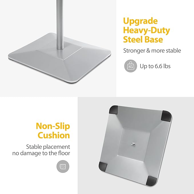 VAIIGO 11"x17" Pedestal Poster Sign Holder Stand with Heavy Duty Solid Steel Base, Adjustable Sign Holder Standing Floor Sign Stand for Office/Store/School/Church/Public Sign Displayed Stands, Silver