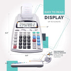 CATIGA New & Upgraded 2025 Printing Calculator Adding Machine 10 Key, Desktop Home Office Calculator with Paper Roll Print Out, Accounting Business Finance