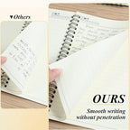 Leelosp 12 Pack Small Spiral Notebook A5 Lined College Ruled Spiral Journal Notebook 5.5 x 8.3 Inch Kraft Cover, 120 Pages for Work Students Office Business(Brown, Black)