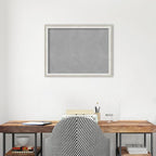 Amanti Art Silver Framed Magnetic Board 20x26 Medium Vision Board for use with Magnets, 100% Metal Sheet to Display Items as Office Decor or for Home Organization in mudroom, Kitchen or Kids Room