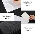 48 Pack 4" x 6" Index Card Holder Adhesive Plastic Label Holders Clear Tote Bag Labels Stickers for Organizing Storage Bins Library Card Shelves