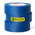 XFasten Blue Painters Tape 1.88 Inch x 60 Yards 3-Pack 1-Inch Core, UV Residue-Free Blue Masking Tape for Clean Lines, Indoor and Outdoor Multi-Surface Use - Sharp Paint Lines for Walls, Easy Removal