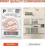 MUNBYN 4x6 Inch Direct Thermal Shipping Labels, 6000 Pcs/12 Rolls(500 Pcs per Roll), Shipping Label Paper for Thermal Printers