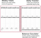 Heveboik Income & Expense Log Book - A4 Income and Expense Tracker for Small Business, Accounting Bookkeeping Tracking for Woman and Man, 8" x 10.5", Pink