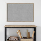 Amanti Art Silver Framed Magnetic Board 26x38 Large Vision Board for use with Magnets, 100% Metal Sheet to Display Items as Office Decor or for Home Organization in mudroom, Kitchen or Kids Room