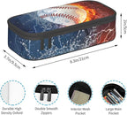 SNAPMADE Baseball Pencil Case Sports Pencil Box for Boys Men, Large Capacity Durable Pencil Pouch Storage Pen Bag Stationary Case with Double Zippers