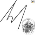 Geyoga Fabric Panel Wall Wire Hooks Cubicle Hooks with Clear Storage Box for Interior Exterior Decor for Picture Home School Office DIY (Black,36 Pcs)