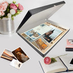 Lineco Archival Folio Storage Boxboard, Acid-Free with Metal Edges Boxboard, 11.5 X 14.5 X 1.75 Inches, Longevity Organize and Store Photos Documents Crafts Cards Magazines Prints DIY, Gray Exterior