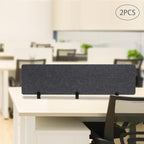 2 Pack Polyester Desk Dividers, Soundproof Room Divider Office Furniture Partitions, Privacy Desk Panel with Clamps, Stand Up Freestanding Desk Privacy Panel for Office Classroom(60" x 16")