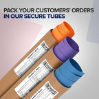 Paclord 2" x 12" Heavy-Duty Reinforced Cardboard Mailing Tube, Pack of 1 Tube with 2 Caps – Secure USPS Approved – Great for Shipping and Storing of Prints, Artwork, Posters or Documents