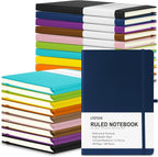 LYDTICK 20 Pack Journals for Writing College Ruled Notebooks Journal in Bulk, Hardcover Notebooks (200Pages) for Note Talking, Lined Bullet Journals for Home School Office, 5.7"x8.4", 10 Colors