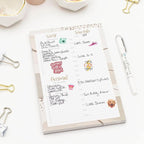 bloom daily planners Timed Work & Personal To Do List Planning Pad - Undated Tear-Off Hourly Checklist Notepad Appointment Organizer - 6" x 9" - Brushed Beige