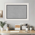 Amanti Art Silver Framed Magnetic Board 22x30 Medium Vision Board for use with Magnets, 100% Metal Sheet to Display Items as Office Decor or for Home Organization in mudroom, Kitchen or Kids Room