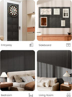 Bumusty Large Cork Board 36"x24" Alternative - 6 Pack Felt Wall Tiles with 40 Safe Removable Adhesive Tabs, 30 Pushpins, Cork Boards for Walls Pin Board Bulletin Board Office Decor (Charcoal Gray)