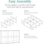 Best Choice Products 6-Cube Storage Organizer, 13.5in Shelf Opening, Bookcase, Display Shelf, Customizable w/ 3 Removable Back Panels – Greige