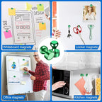 LOVIMAG Fridge Magnets 20Pcs Refrigerator Whiteboard Small Strong Magnet Classroom Kitchen Accessories Decorative Locker Set Decor Must Haves Office Calendar Refrigerador Magnetic Cute Crafts Green