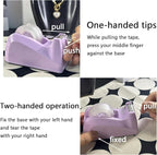 Basics Desktop Tape Dispenser, Office Desk Tape Dispenser, Heavy Duty Desk Accessories Office Tape Dispensers, Weighted Non-Skid Base,Ideal for Home, Office, School, or Business (Purple)