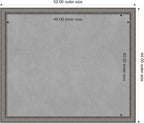 Amanti Art Grey Framed Magnetic Board 44x52 Oversize Vision Board for use with Magnets, 100% Metal Sheet to Display Items as Office Decor or for Home Organization in mudroom, Kitchen or Kids Room