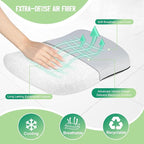 Aurssa Air Fiber Office Chair Cushion - Ergonomic Seat Cushion for Orthopedic Coccyx, Relief Hip & Back Support - Doctor Recommended Cushion for Long Sitting Worker Driver & Handicapped (Light Grey)