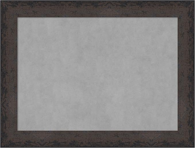 Amanti Art Black Framed Magnetic Board 25x33 Medium Vision Board for use with Magnets, 100% Metal Sheet to Display Items as Office Decor or for Home Organization in mudroom, Kitchen or Kids Room