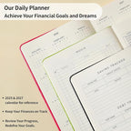 Crein Lynh 2025-2027 Premium Planner, Weekly & Monthly Calendar Planner with Budget & Goal Setting, January 2025 – December 2027, Tabs, Inner Pocket, Daily Journal Organizer for Women, A5, Black