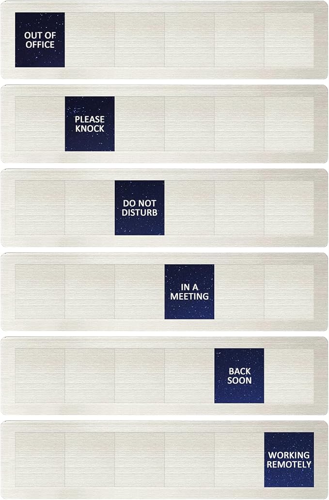 Privacy Door Sign, Do Not Disturb/Please Knock/Out of Office/in a Meeting/Back Soon/Working Remotely Indicator, That Lets Others Know Whether You're Available Or Not- Starry Sky Pattern Office Door Sign for Meeting & Conference Room -Stainless Steel-10...
