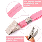 100 Pcs Lanyards for ID Badges and 100 Pcs Clear Name Tag Holders Reusable Lanyard with Clip Plastic ID Card Badge Holder Name Badges for Adults Kids Business School Office Supplies (Pink)
