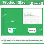 Two Pocket Folders, PANDRI 30 Pack 2 Pocket Folders, Letter Size Paper File Folder for School Office Home Business, Green
