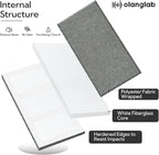 Olanglab Fiberglass Acoustic Wall Panels 4 Pack, 11.8'' x 23.6'' Sound Panels, Fabric Wrapped Sound Proof Panels for Walls (Dark Grey)