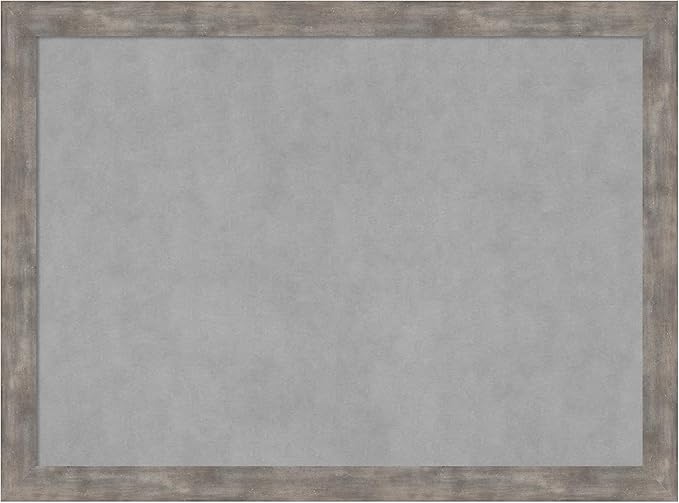 Amanti Art Silver Framed Magnetic Board 23x31 Medium Vision Board for use with Magnets, 100% Metal Sheet to Display Items as Office Decor or for Home Organization in mudroom, Kitchen or Kids Room
