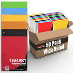 Trail maker Bulk Notebooks (50 Pack), One Subject Notebooks Wide Ruled, 70 Sheets,Spiral Bulk Notebooks for Kids, School Supplies, Journaling, Note Taking, Students, and Work