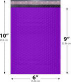 Purple Small Poly Bubble Mailers 6x10 inch #0 | Self Seal Padded Envelopes | Cushioned Bubble Mailer | Usable Size 6x9 | WaterProof | Lightweight mailing Shipping Bags | 250 Pack Bulk
