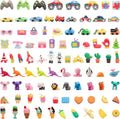 CLOCK KING 90pcs 3D Cute Kids Erasers, Random Desktop Pet Toys Gifts, Classroom Rewards Kids Party Gifts, Various Styles Such as Animals, Food, Plants, Space, Princess, Sports, Halloween, Christmas