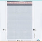 Poly Bubble Mailers (#7) 14.25 x 20 Inches Extra Large Shipping Padded Envelopes With Self Seal Tape (Usable size 14.25"x19") 50 Pack