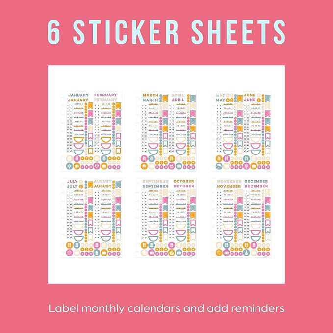 Happy Planner Undated Plans + Notes Monthly Planner Notebook Journal, 4-Month Planner, Good Going Theme, Classic Size, 95 Pages, 4 Dividers, 12 Planner Sticker Sheets, 7" x 9 3/4"