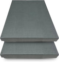 Golden State Art, Archival Folio Storage Box 16x20, Clamshell Design with Metal Edge, Preserve and Store Photos Documents Cards Prints Arts Crafts DIY, Gray, Pack of 2