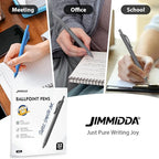 JIMMIDDA Pens Bulk, 52 Pack Ballpoint Black & Blue Ink, 1.0MM Medium Point Bluk Retractable for Smooth Writing, Quick Drying No Bleed Journaling for Office School Supplies Home Work